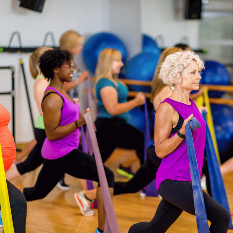 joga z gumą treningową